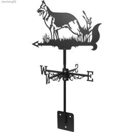 Wind Vane Vintage Decor Weather Vanes Roofs Weather Vane Garden Decor Product Metal Rooster Weathervane Iron Wind Sculptures L230620