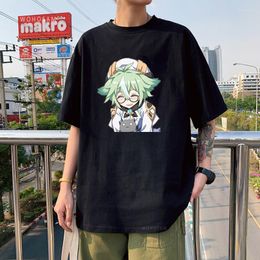 Men's T Shirts Funny Genshin Impact Game Tshirts Clothes Tees Tops Kawaii Sucrose/Xiao/Morax Graphics Spring And Summer O-neck Short Sleeve