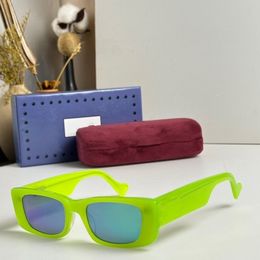 2023 women men high quality sunglasses green width plank full frame blue purple Gradient Colour narrow rectangle glasses available with box