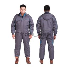 Others Apparel Autumn Winter Thicken Warm Cotton Jumpsuit Sets Worker Clothing Safety Mens Workwear Working Clothes Coveralls x0711