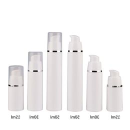 100pcs 15ml 30ml 50ml Empty Serum Bottles Vacuum Pump Bottles Lotion Sub-Bottling With PP Cream Airless Bottle Gemxr