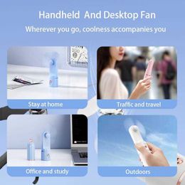 Electric Fans Portable Mini Fan Lipstick Hand Fans For Women 2000 mAh Rechargeable Silent USB Fan Free Shipping Desktop Ventilador