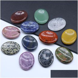 Stone Natural Worry Crystal Jade Face Scra Board Tiger Mouth Masr Oval Thumb Print Finger Piece Drop Delivery Jewellery Dheeu