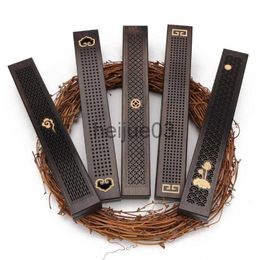 Incense Wood Incense Stick Holder Ash Burner Wooden Incense Holder Aroma Insence Box Ash Burner Fragrance For Home Room Decor x0711