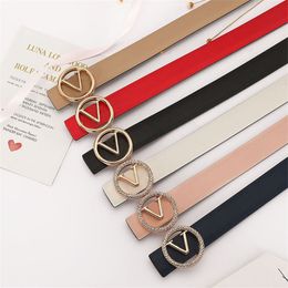 Men Womens Designeer Belts Fashion Letter Buckle 2.3cm Width Girdle Luxury Waistband Ladies Sparkling Buckles 6 Colors High Quality