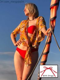 Women's Swimwear Bikini women's swimsuit 2023 new swimsuit Push-up bra red bikini suit high waist Thong swimsuit Brazilian women's beach suit Z230712