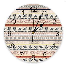 Wall Clocks Lines Hand-Painted Clock Large Modern Kitchen Dinning Round Bedroom Silent Hanging Watch