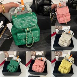 Designer Mini Backpack Purse Classic bag Luxury CC Backpacks Shoulder Cross body Woman Purses Card Holder quilted leather duma mini Handbags chain wallet