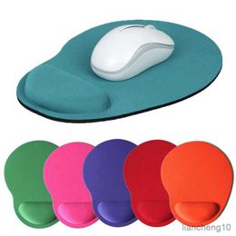 Mouse Pads Wrist Solid Colour Table Mouse Pad with Wrist Rest Non-Slip Rubber Computer Pad on The Table Surface for The Mouse Wristband R230711