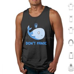 Men's Tank Tops The Hitchhiker's Guide To Galaxy Don Panic Whale Funny Vest Sleeveless Hitchhikers