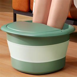 Bathroom Sinks Household Folding Wash Basin Portable Sink Foot Bucket Washbasin Plastic Foldable Foot Basin Travel Basins Adult Folding Bathtub 230710