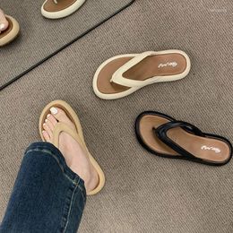 Slippers Women Summer Shoes Rubber Flip Flops Pantofle Platform Med Luxury Slides Shale Female Beach Hawaiian 2023 Flat Designer