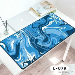 Mouse Pads Wrist Blue Waves Mouse Pad Custom Large New Mousepad Desk Office Carpet Natural Rubber Soft Mouse R230711