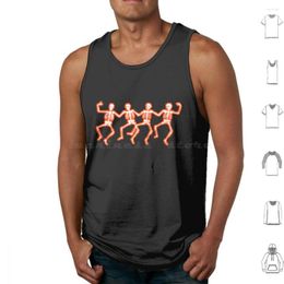 Men's Tank Tops Dancing Skeletons Squad Print Cotton Tie Dye Hippie Hipster Rainbow Tumblr Cool Peace Trendy Colourful