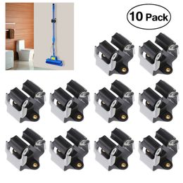 Storage Holders Racks 10pcs Broom Hanger Mop and Broom Holder Broom Organiser Grip Clips Wall Mounted Garden Storage Rack with Screws Office Kitchen 230710