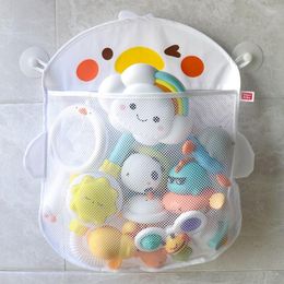 Storage Bags Baby Bath Toys Cute Duck Mesh Net Toy Bag Strong With Suction Cups Game Bathroom Organiser Water