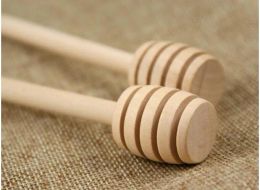 15 cm Simple Stirrer Wooden Honey Spoon Stick for Honey Jar Long Handle Mixing Stick Honey Dipper Party Supply