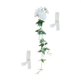 Decorative Flowers Chair Back Artificial Flower Olive Leaves Floral Swag Wedding Arch For Bench Party Ceremony Decoration