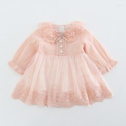Girl Dresses Girls Party Dress Lace Embroidery Children Clothes Princess Kids For Causal Wear 0-4Yrs