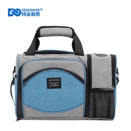 Ice Packs/Isothermic Bags DENUONISS Waterproof Picnic Bag Insulated Portable Fabric Thermal Cooler Bag Large Volume Storage Male Beer Wine Bag 230710