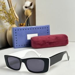 2023 women men high quality sunglasses black white width plank full frame light purple narrow rectangle glasses available with box