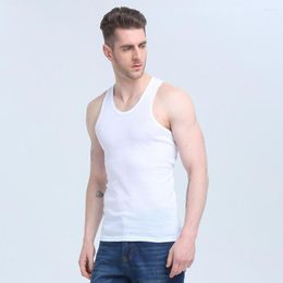 Men's Tank Tops Summer Men Cotton Gym Clothing T-shirts Sleeveless Bodybuilding Shirts Tee Tshirt Stretch Slim Sports Undershirt