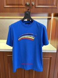 2023SS Luxury Designer Men's T-shirt Luxury Shirt Round Neck T-shirt Men's Short Sleeve Shirt US Size Top Chest Rainbow Logo