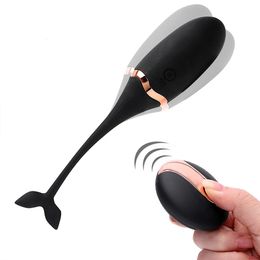 Vibrators 10 Speed Wireless Remote Control Vibrators Vibrating Egg USB Kegel Balls Charging Sex Toys for Women G-spot Massage Masturbation 230710