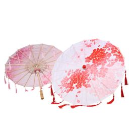 Umbrellas Silk Cloth Women Chinese Umbrella Blossoms Ancient Dance Umbrella Decorative Umbrella Chinese Style Oil Paper Umbrella For Women