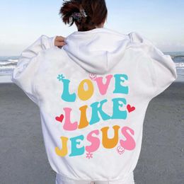 Men's Hoodies 2023 Fashion Love Like Jesus Hip-hop Hoodie Print Sweatshirt For Men And Women Oversize Fleece Big Size Street Style Sweater