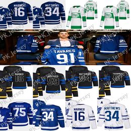 #34 Auston Matthews hockey jersey #16 Mitchell Marner William Nylander Ryan Reaves Morgan Rielly Max Domi Tyler Bertuzzi John Tavares Custom Men Youth Women jerseys