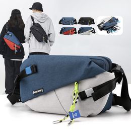 Waist Bags High Quality Nylon Panelled Waist Packs Brand Unisex Chest Pack Casual Outdoor Travel Crossbody Bag Men Wasit Belt Bags 230711