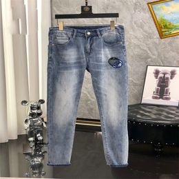 #1 Luxurys Designers Jeans Distressed France Fashion Pierre Straight Men's Biker Hole Stretch Denim Casual Jean Men Skinny Pants Elasticit#11