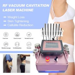 new model 6 in 1 cavitation ultrasound Rf vacuum body shaping and Rf skin tightening machine for beauty salon