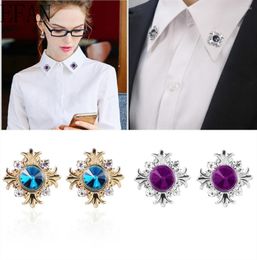 Brooches Original Fashion Crystal Men's Suit Decoration Lapel Pin For Women Rhinestone Brooch Button Shirt Collar Accessories