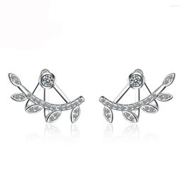 Stud Earrings Top Quality Branch Set CZ Leaf For Women Girl Jewellery Orecchini Aros Aretes Earring