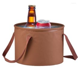 Storage Bags Collapsible Bucket PVC With Handle Large Capacity Portable High Strength Lightweight Leakproof Water