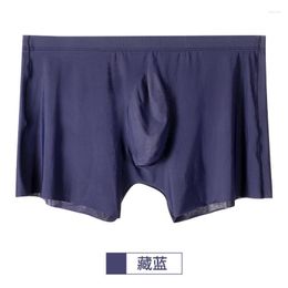 Underpants Summer Male 3D Punching Comfortable Boxers Cool 80S Ice Silk Seamless Underwear Soft Silky Smooth Breathable Boys Panties