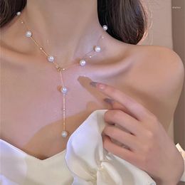 Choker Fashion Trend Unique Design Elegant Delicate Light Luxury Pearl Tassel Necklace Women Jewellery Wedding Party Premium Gift