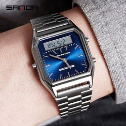 SANDA 747 2023 Hot Sell Digital Watch Classic Business Men Women Wristwatch Special Multifunctional Analogue Electronic Dial Gifts