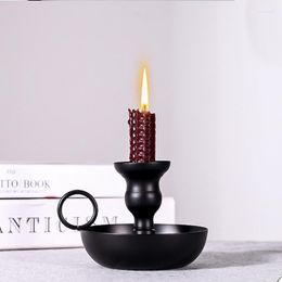 Candle Holders Metal Simple Iron Minimalist Black Candlestick Wedding Centrepieces Stand Living Room Home Party Decor