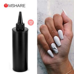 Nail Polish MSHARE 250ml Black White Nail Color Colour Gel Polish Varnish Soak Off UV LED Nails 230711