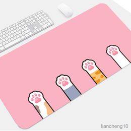 Mouse Pads Wrist Pink Anime Mouse pad Cat Paw Pc Mousepad Cute Desk Mat washable Speed Large Gaming Mouse Mat 900x400 Keyboard Desk pad R230711
