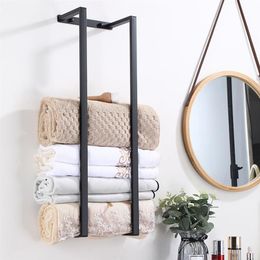 Storage Holders Racks Towel Bathroom Rack Wall Organizerholder Storage Shelf Racks Bath Mounted Hand Washcloth Towels Hanger Mount Steel Bar Stainless 230710