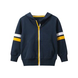 Hoodies Sweatshirts Kids Boys Cotton Jackets 1 6 Y Outerwear Sport Jacket For Spring 2023 Toddler Solid Colour Thin Coat Outwear 230711