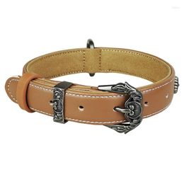 Dog Collars Ultra Fiber Vintage Rivet 3.0 Neck Set Pet Collar Large Medium And Small Rings