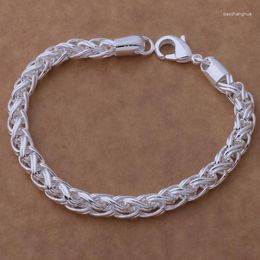 Link Bracelets AH255 Wholesale Silver Plated For Women Jewelry Sterling Fashion Elegant Shrimp Buckle/ekha