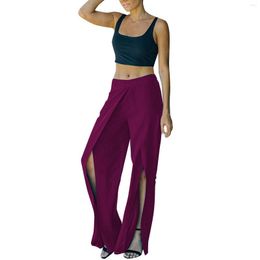Women's Pants Split Suits Women 2023 High Waisted Korean Fashion Casual Straight Office Ladies Full Length Trousers