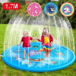 Sand Play Water Fun Children Mat 100170 CM Summer Beach Inflatable Spray Pad Outdoor Game Toy Lawn Swimming Pool Kids Toys 230711