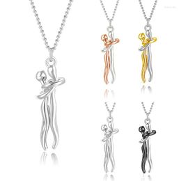 Pendant Necklaces Hip Hop Couple For Women Men Punk Lovers Hug Necklace Promise Jewelry Party Gifts Fashion